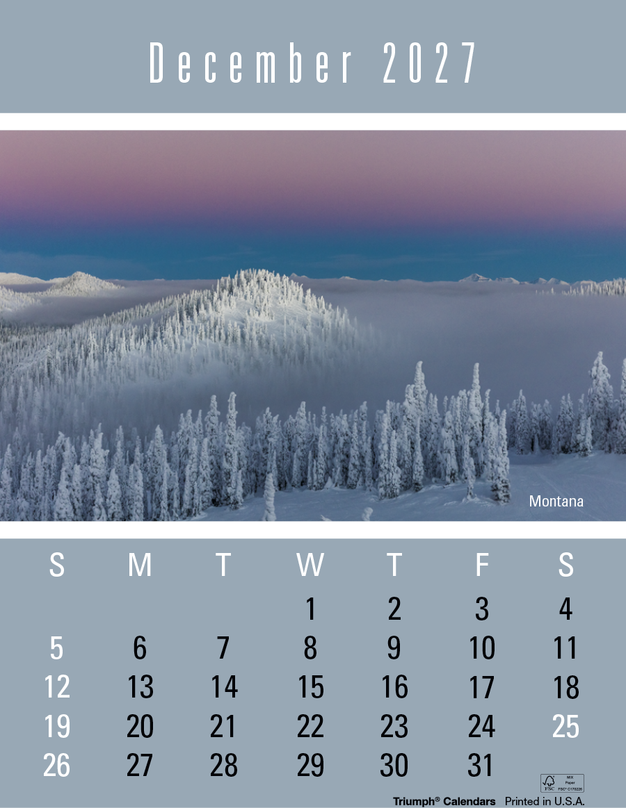 Triumph® Calendars Press-N-Stick Scenic Calendar 28